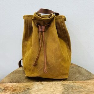 Madewell Somerset Acorn Canvas Leather Drawstring Top Handle Backpack